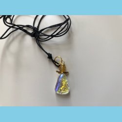 Engel vedhng med citrin perle i ldersnor