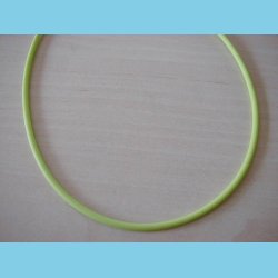 Lysegrn Gummi Halskde