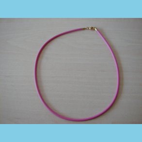 Pink Gummi Halskde