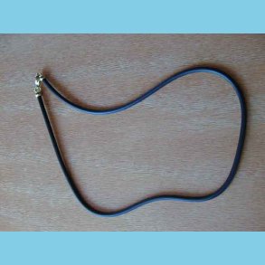 Gummi Halskde 60 cm med guld dublet