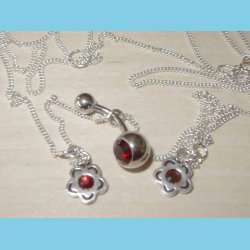 Mavekde Blomst med Rd Sten