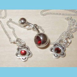 Mavekde Blomst med Rd Sten