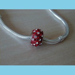 Swarovski Krystal Bacio Rd og Hvid