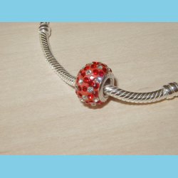 Swarovski Krystal Bacio Rd og Hvid