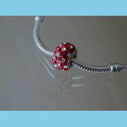 Swarovski Krystal Bacio Rd og Hvid