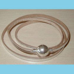 Bacio Masai Armbnd eller Halskde Slvfarvet