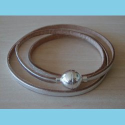 Bacio Masai Armbnd eller Halskde Slvfarvet