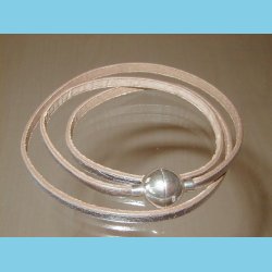 Bacio Masai Armbnd eller Halskde Slvfarvet