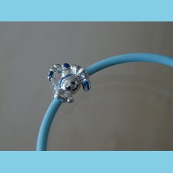 Bl Gummi Armbnd Bacio Junior til Brn