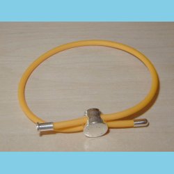 Gul Gummi Armbnd Bacio Junior til Brn