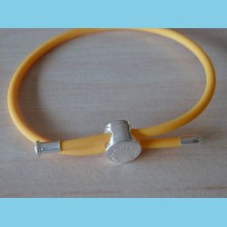 Gul Gummi Armbnd Bacio Junior til Brn