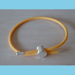 Gul Gummi Armbnd Bacio Junior til Brn