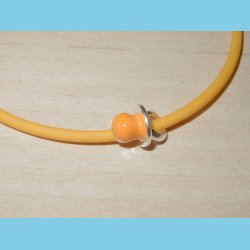 Gul Gummi Armbnd Bacio Junior til Brn