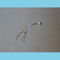 14 K Guld Bananstav med Vedhng