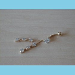 14 K Guld Bananstav med Vedhng