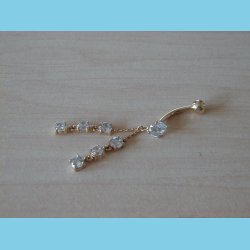 14 K Guld Bananstav med Vedhng