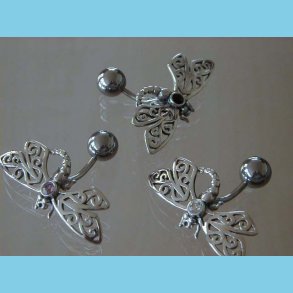 Navlering Slv Sommerfugl