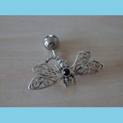 Navlering Slv Sommerfugl