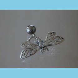 Navlering Slv Sommerfugl