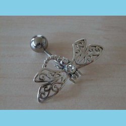 Navlering Slv Sommerfugl