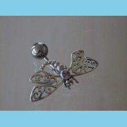 Navlering Slv Sommerfugl